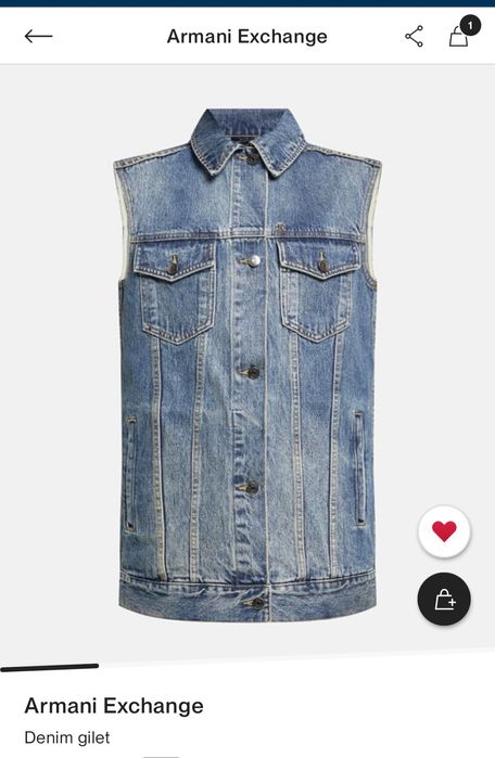 Дамски дънков елек armani exchange