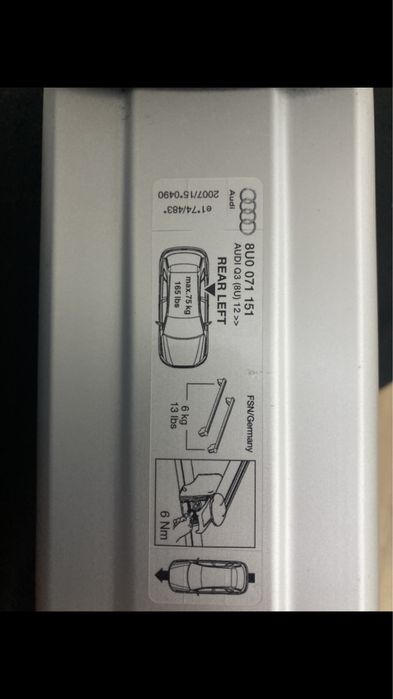 Set Bare Transversale  OM Audi Q3 8U 2011-2019