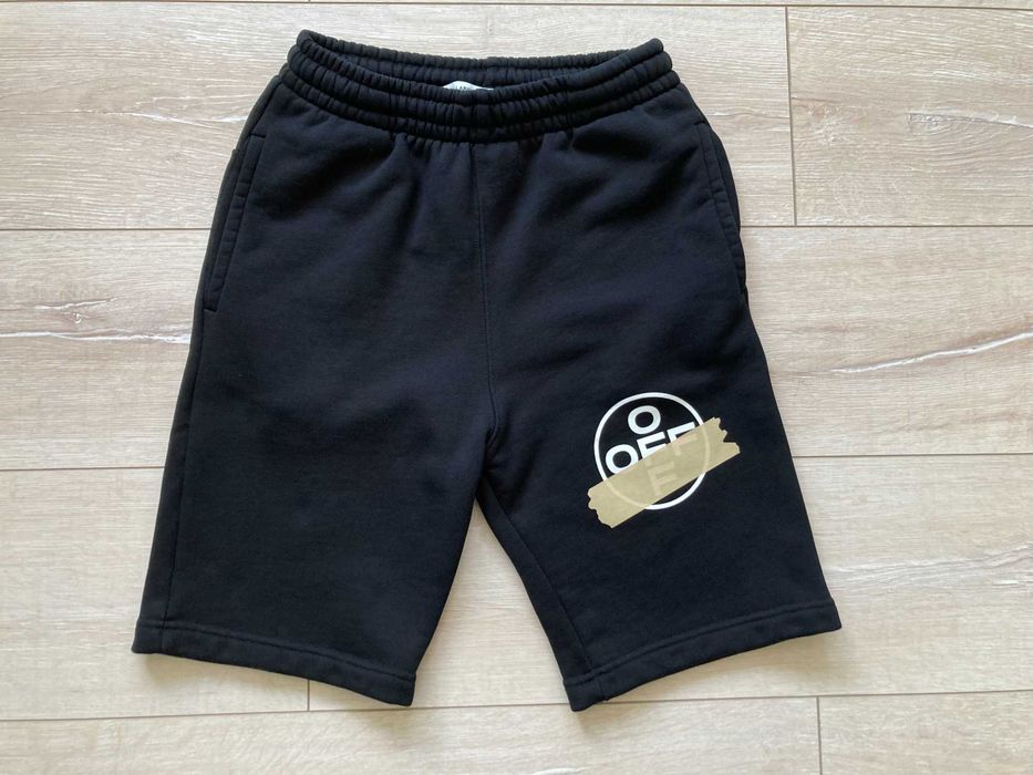 Off White Tape Arrows Black Sweat Shorts мъжки къси панталони къс панталон шорти размер XXS