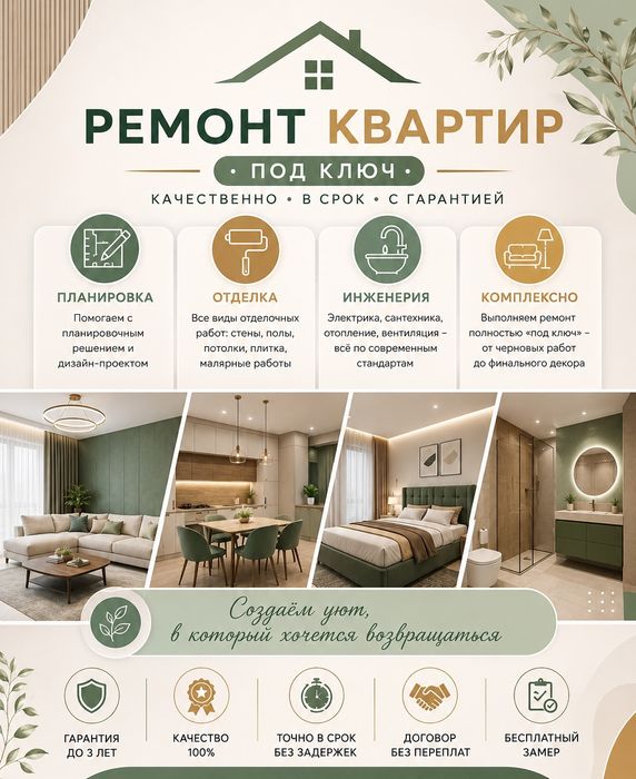 Ремонт квартир • домов • коммерция •