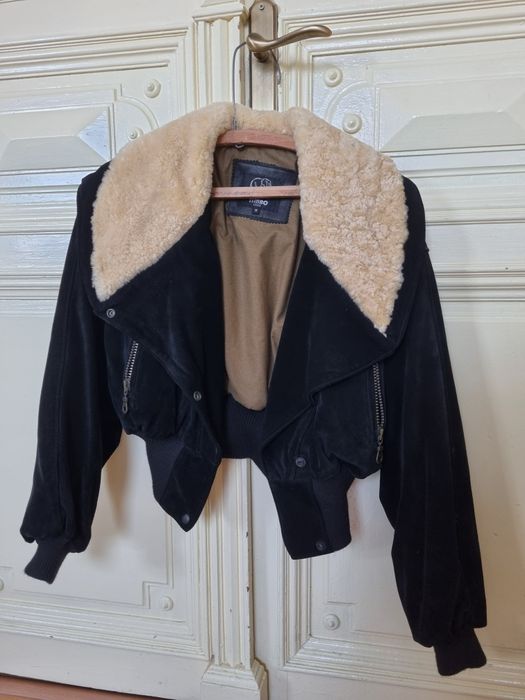 Geaca de piele intoarsa M