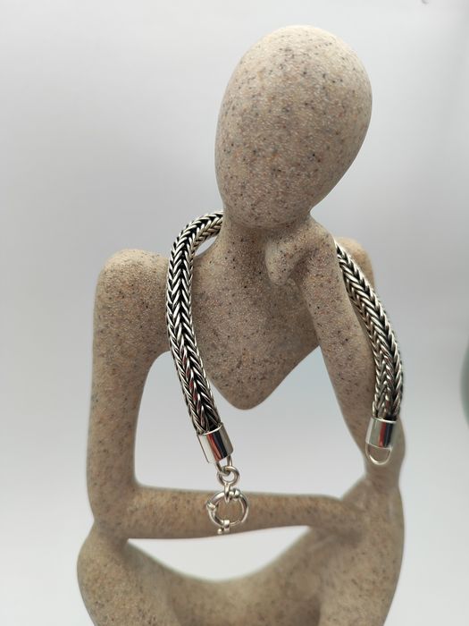 Серебряный браслет, ручная работа 41.5 гр.