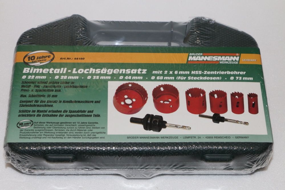 Комплект HSS боркорони Mannesmann, 8ч, Германия