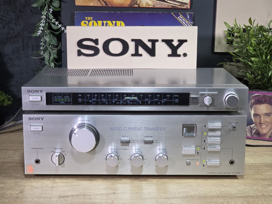 Amplificator SONY TA-AX500, tuner ST-JX2L, hifi retro ,argintiu