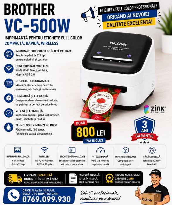 Brother VC-500W | Produs nou, sigilat | Livrare gratuita
