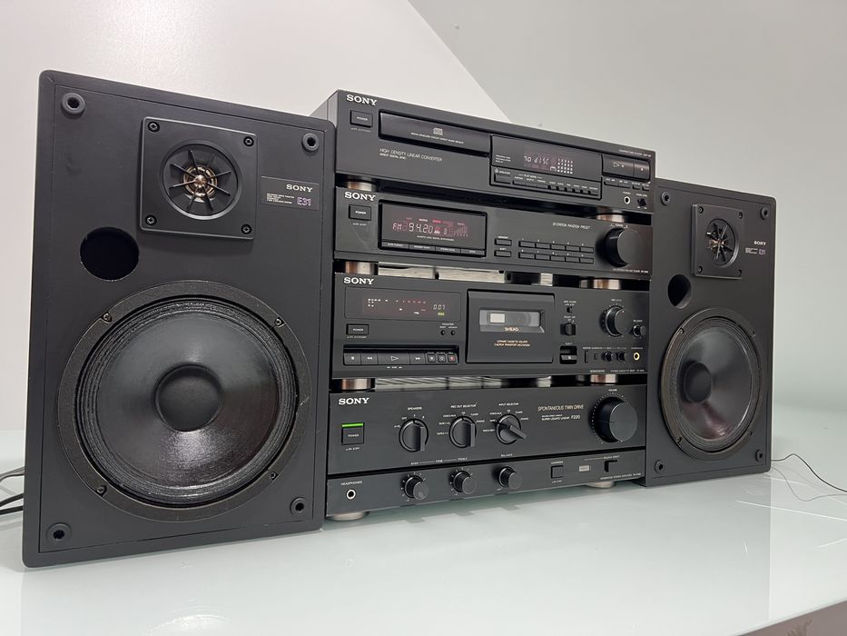 Linie Sony Deck TC-K415 3 HEAD, Amplificator TA-F220, CD-Player CDP-297, Tuner, ST-S110, Boxe Sony E31
