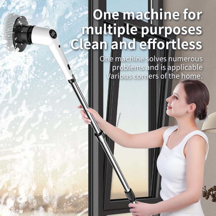 ЧИСТО НОВ MGLSDeet 9 в 1 БЕЗЖИЧЕН, преносим скрубер с 9 сменяеми глави