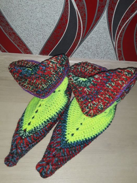 Вязаные тапочки