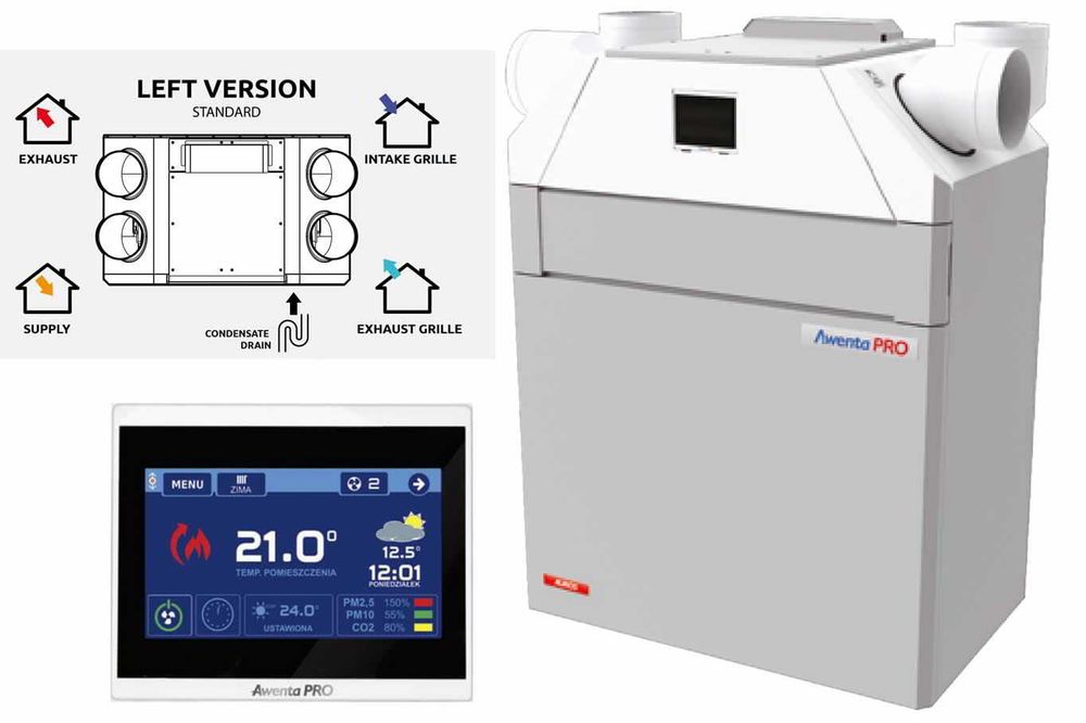 AwentaPRO Auros 605 Series – Centrala Ventilatie smart cu ecran touch