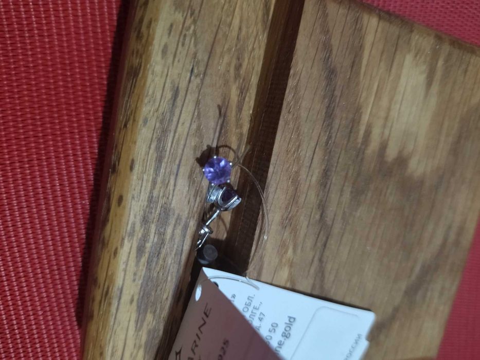 Серьги серебро с александритом