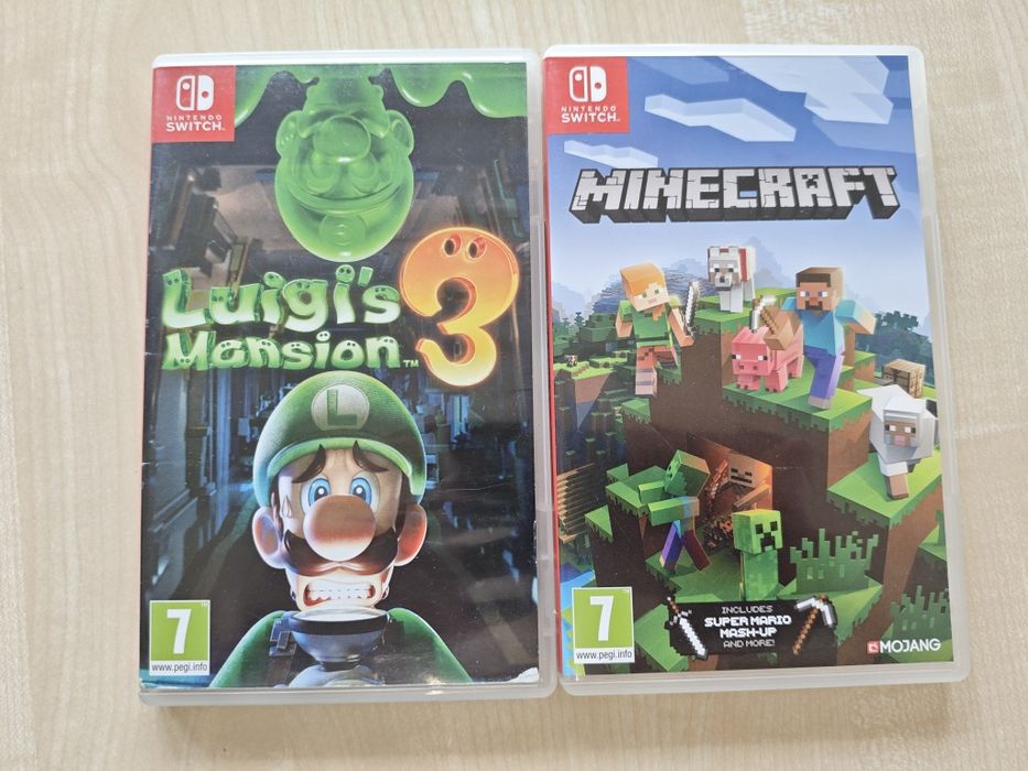 Nintendo swich - Luigi Mansion 3 și Minecraft.