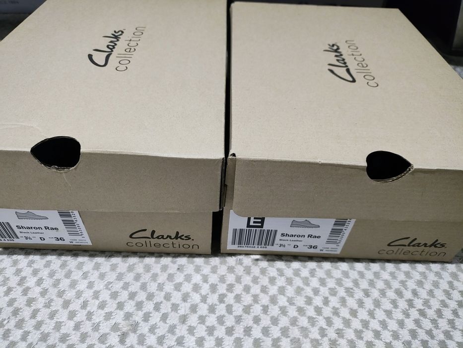 Pantofi CLARCKS, noi, piele, 36