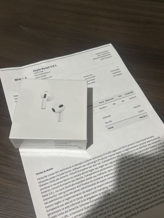Casti apple airpods 3 noi cu factura