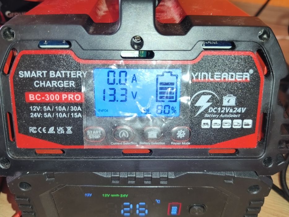 Зарядно за lifepo4 и всички видове батерии. 12v24v