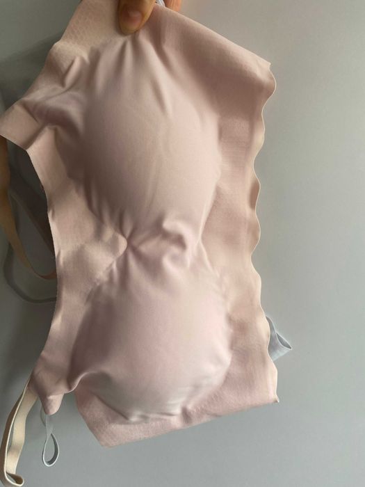 Bustiera/sutien roz pal, gri pal, galben pal, S/M, nou, poliamida