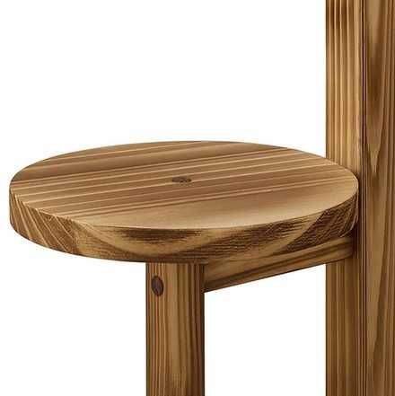 Висок вертикален цветарник - подвижна стойка за саксии от дърво