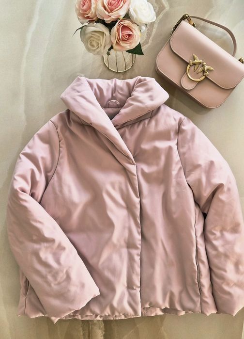 Зимно яке в цвят пудра "H&M"