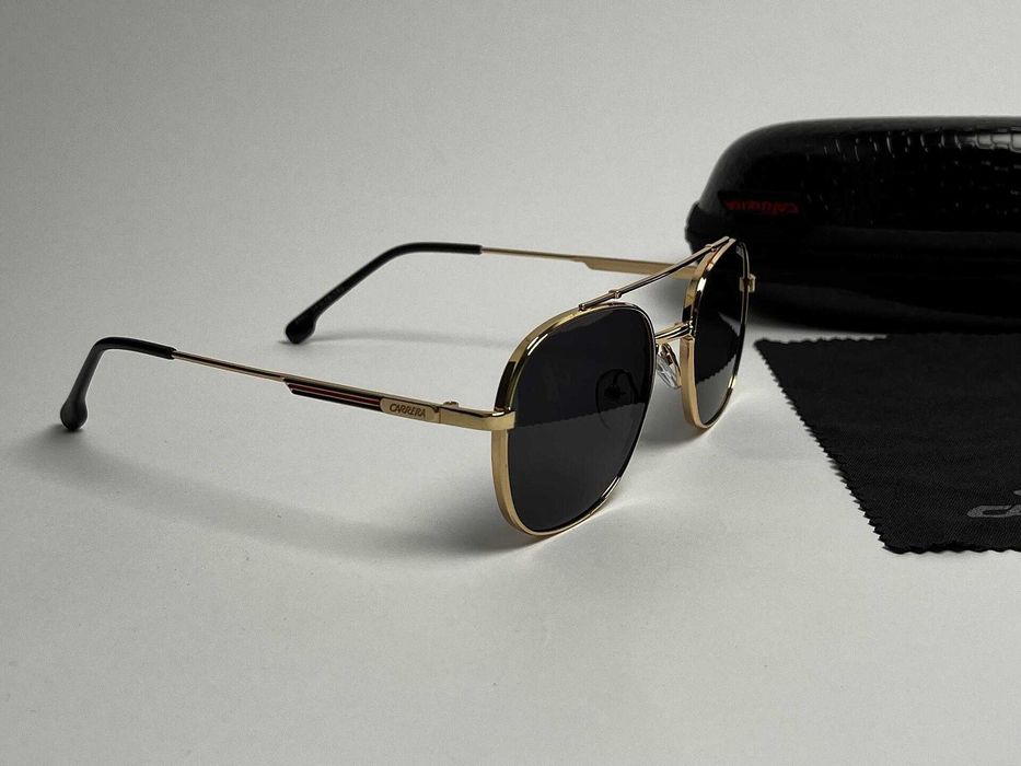 Слънчеви очила Carrera Gold Black UV400 CE Унисекс дизайн Метални стилни