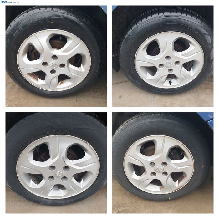 Set 4 Jante Janta Roata Roti Aliaj 185 65 15 R15 Dacia Logan 2 2012 - 2016 (anvelope vara dot 2023, 2025) [Q0517]