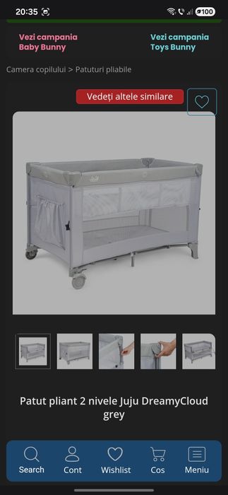 Pătuț pliabil copii