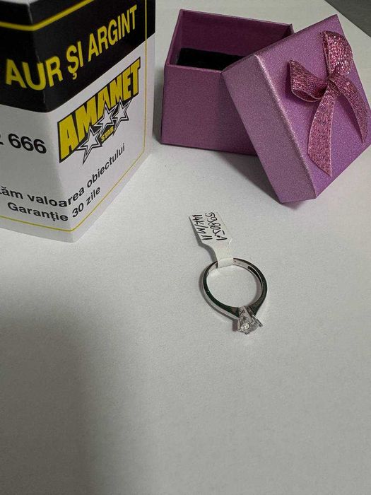 Inel Logodna Aur Alb 14K 1.87gr (cdc)