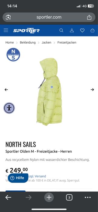 Geaca North Sails Noua Mărimea M