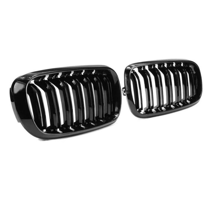Set grile duble Capace oglinzi Negru lucios BMW M X5 F15 X6 F16