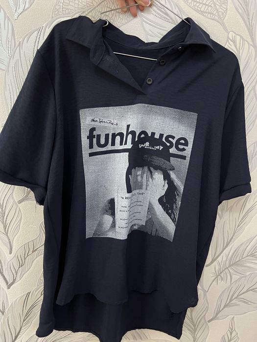 Футболка женская НОВАЯ поло оверсайз