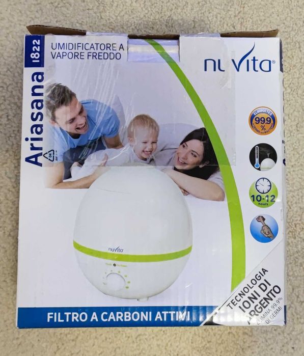 Umidificator cu ultrasunete si ionizare argint Nuvita 1822 Arisana