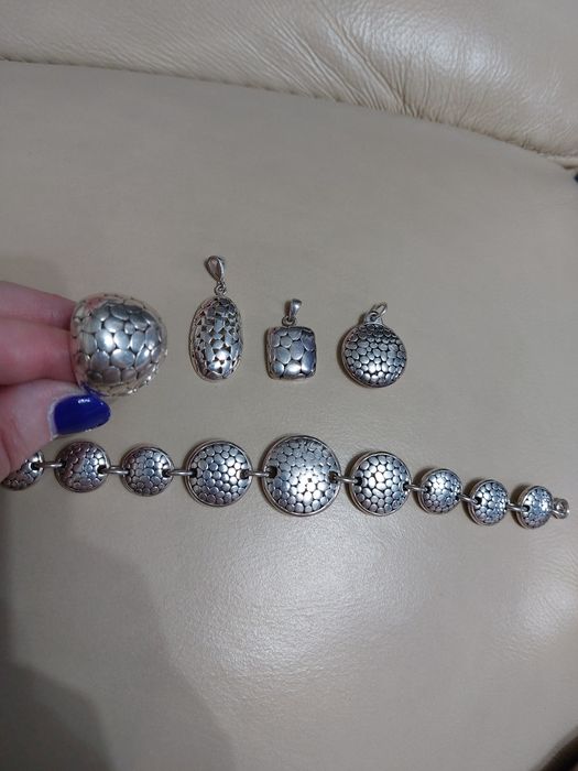Vând set superb din argint 925