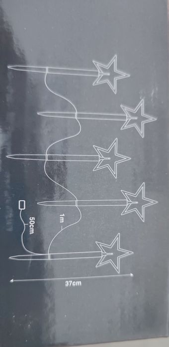 Коледни лампички с формата на звезди. Коледна украса.