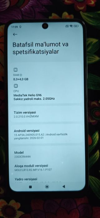 Telefon:Redmi note 12 s