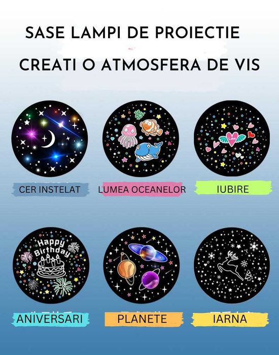 Lampa de veche proiector 360°, boxa portabila, bluetooh,ceas,alarma