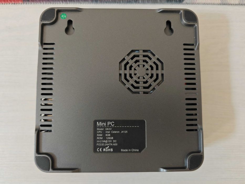 Мини-ПК GK3V (Intel Celeron J4125 / 8 GB RAM / 128 GB eMMC/SSD)