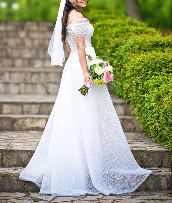 Rochie mireasă sirenă XS–S | Trenă detașabilă | Atelier