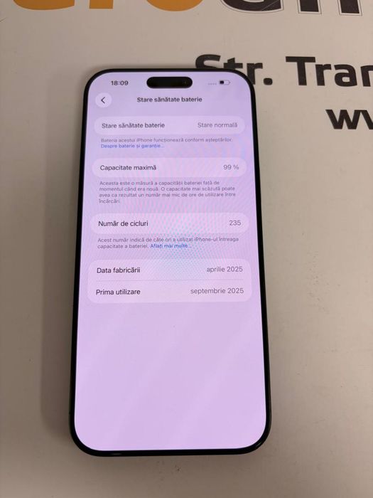 Telefon iPhone 16 Pro Max, 256GB, 5G, Black Titanium, bat.99% -T-