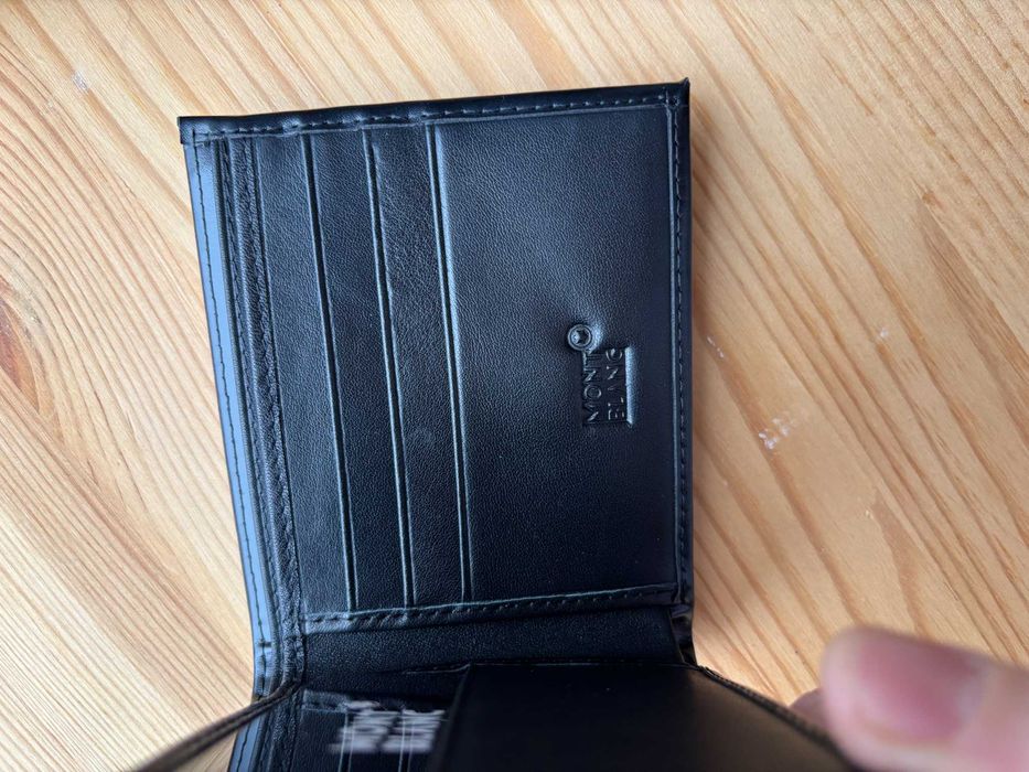 Portofel Montblanc barbatesc. Negru, piele naturala, Nou