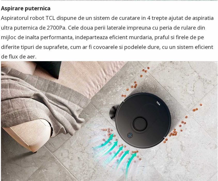 Aspirator robot TCL SW6000B Autonomie 3 Ore, Wi-fi NOU - 550 Lei