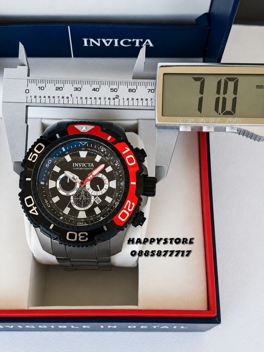 INVICTA Commandor Titanium Red 71 mm, Инвикта нов мъжки часовник