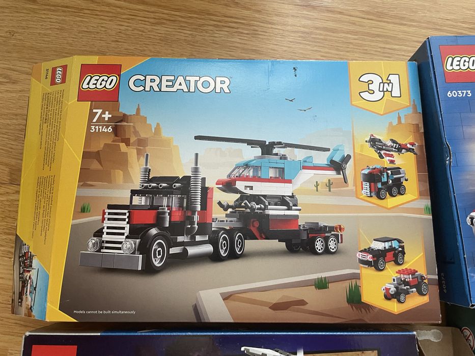 lego seturi barca de salvare si camioneta cu elicopter