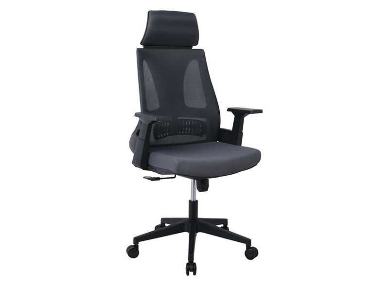 Стол, Manager, Сив, Черен, Текстил, 65х64х127см.