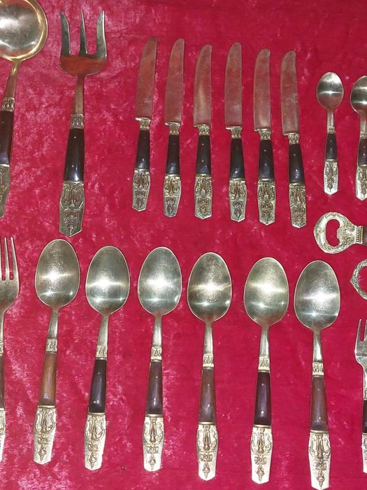 Набор латунавай ложка вилки Таиланд