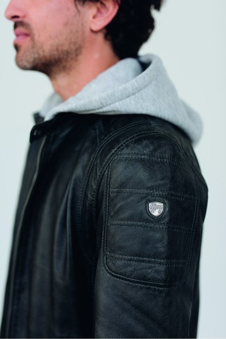 Geaca de Piele Barbati Gipsy Neagra Rylo