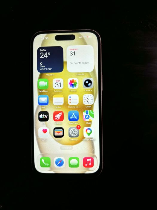 Iphone 15 Златен Yellow перфектен