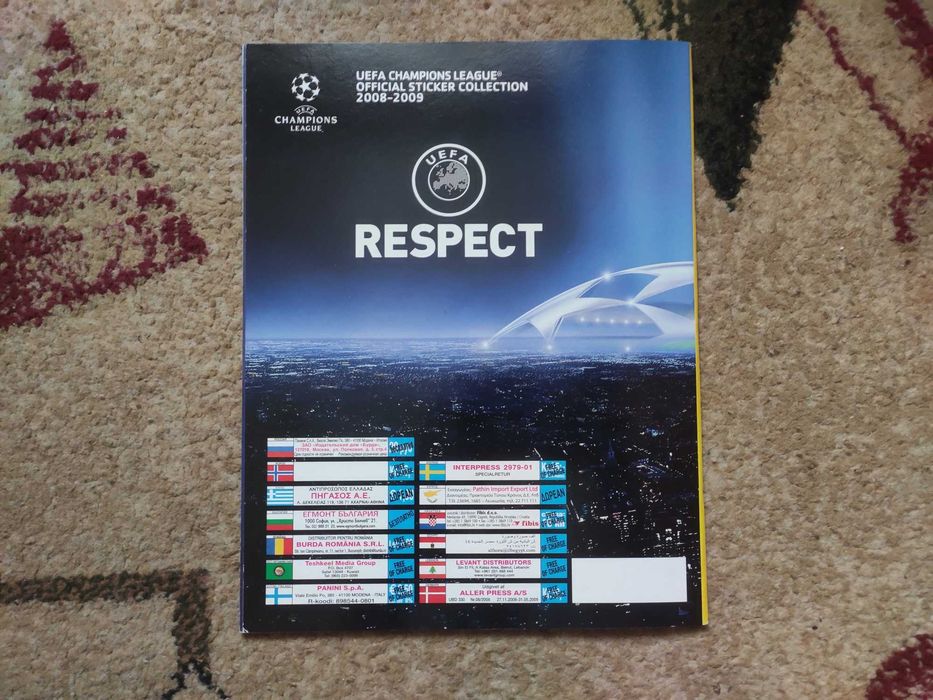 Set complet Panini Champions League 08/09 (stickere + album)