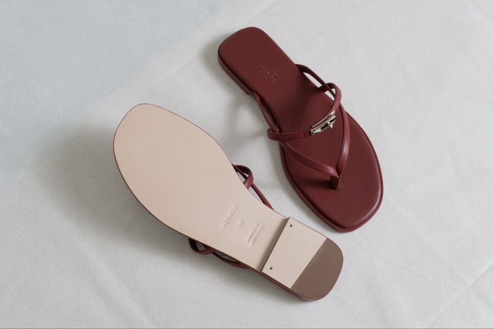 Hermes Miss Sandal Burgundy