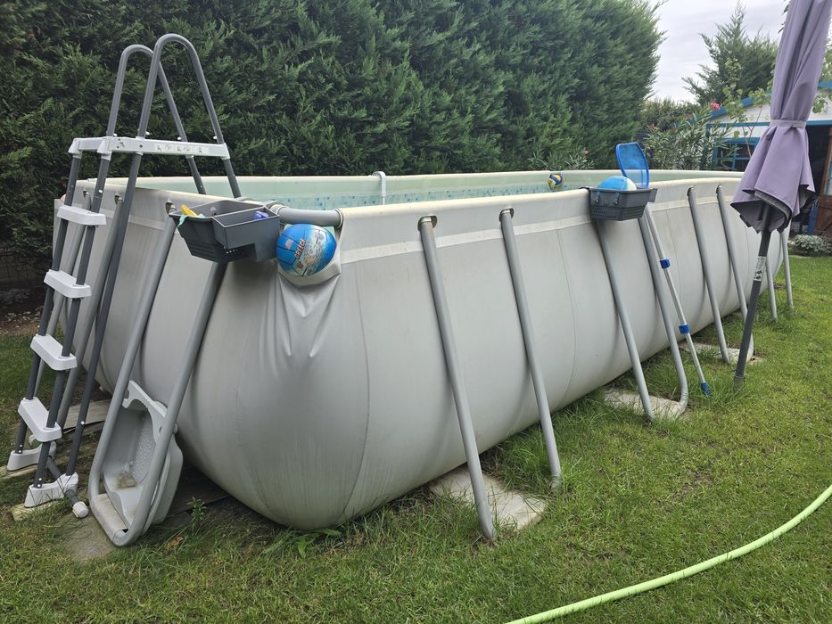 Piscină Bestway 549x274x122 cm + Pompă Nisip Intex SX2100 + Scară Intex