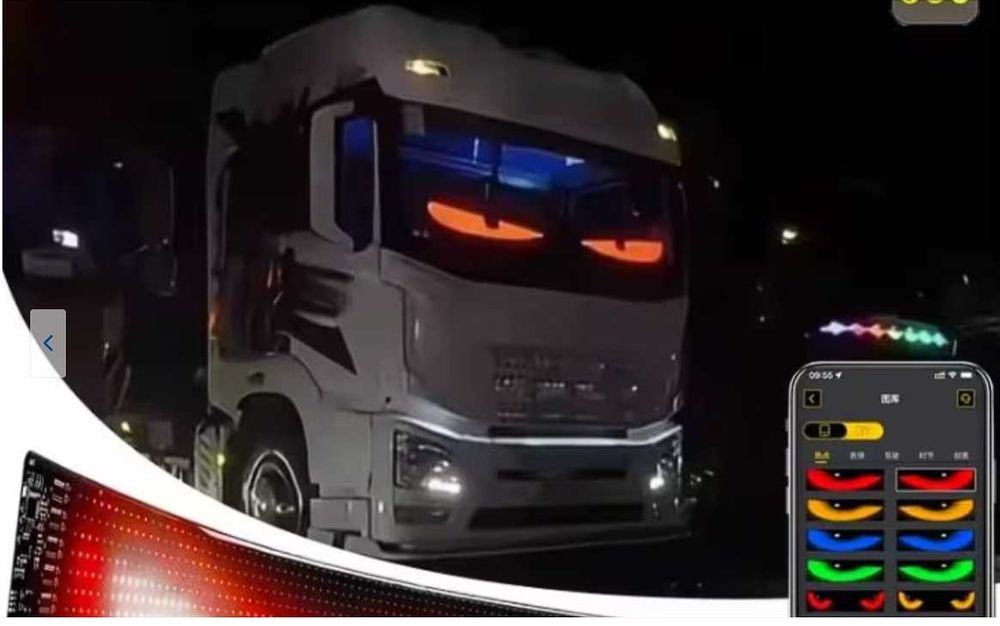 Set 2x Benzi LED Devil ochi camion 10x38 Efecte Dinamice, Devil Eyes