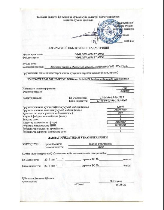 Продается сад, Назарбек 3.44 га