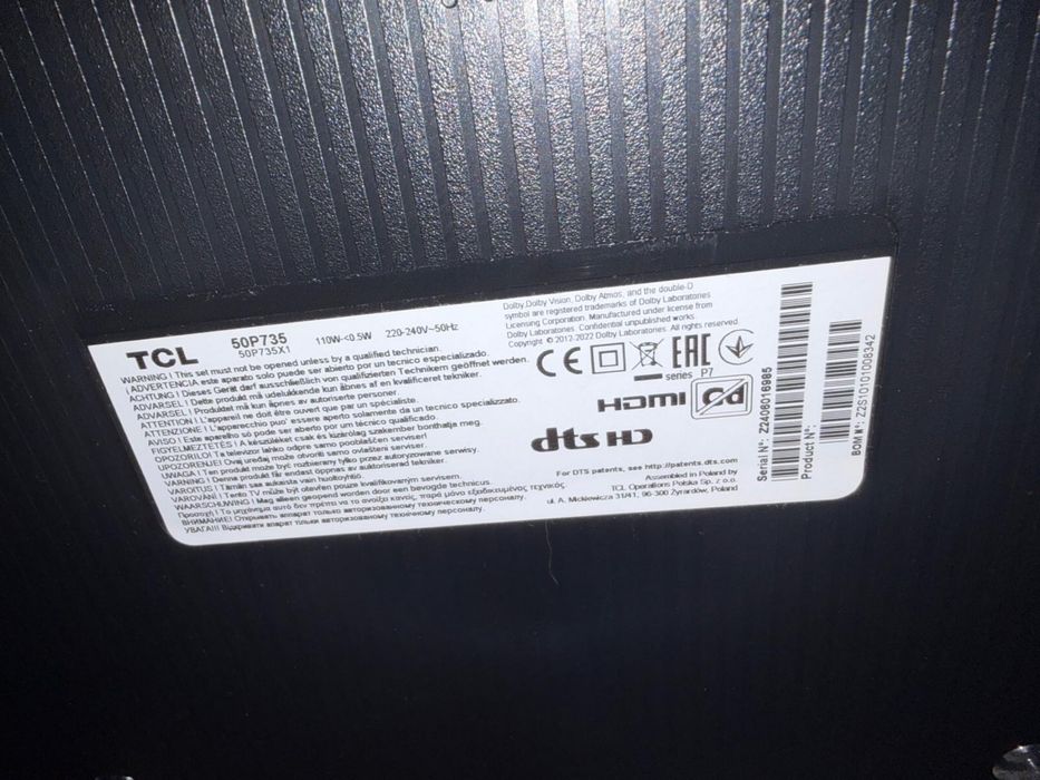 Televizor TCL LED 50P735, 126 cm 4k ultra HD